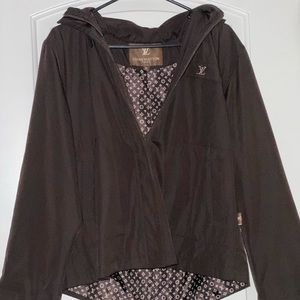 Authentic Louis Vuitton LV Brown Zip Up Jacket XL